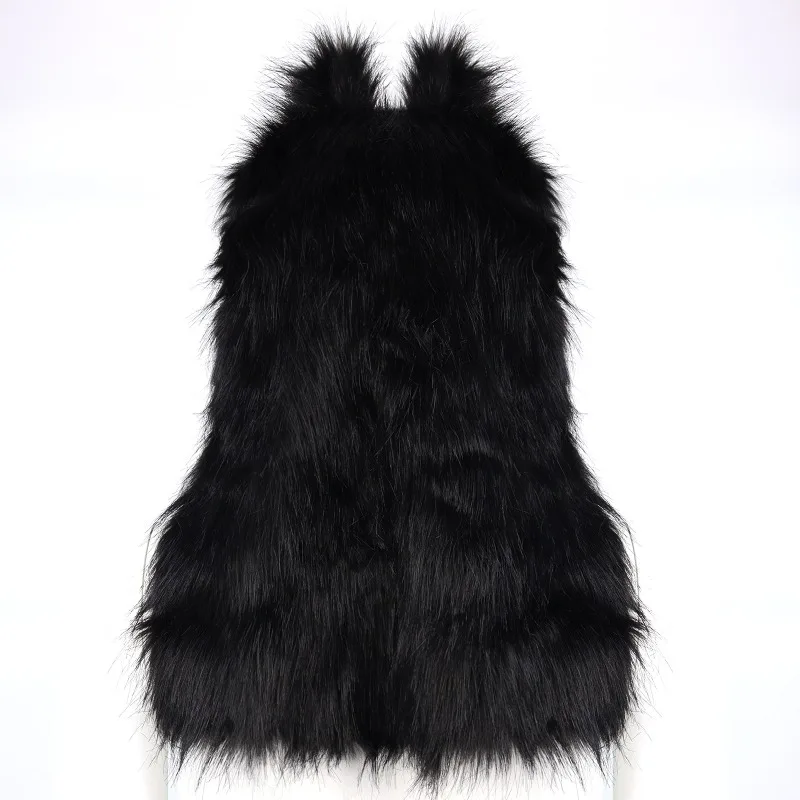 Wolfsmaske aus Kunstfell, Tierkopfmaske in Form eines Wolfs oder Fuchses, Plüsch-Cosplay-Kostümzubehör für Halloween-Partys und Rollenspiele, weiches, flauschiges Outfit. – Detail 4
