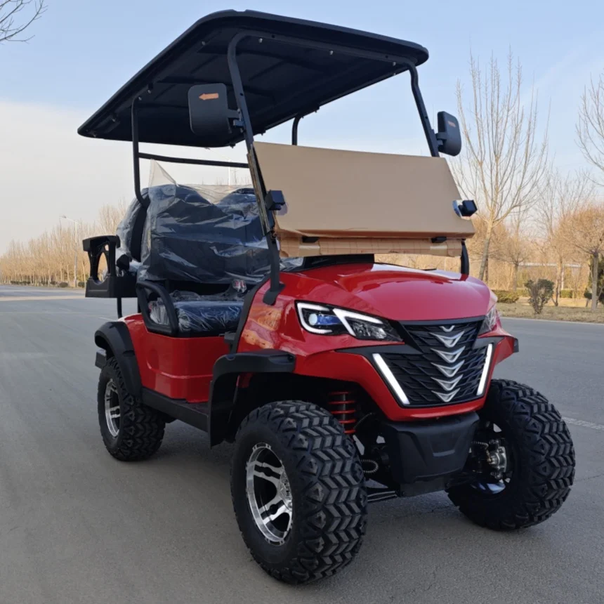 

2025 Luxury Design Golf Cart Family Lifted Golf Car 48V/72V Lead Acid Battery Powered Utility Vehicle Hunting Electric Golf Cart