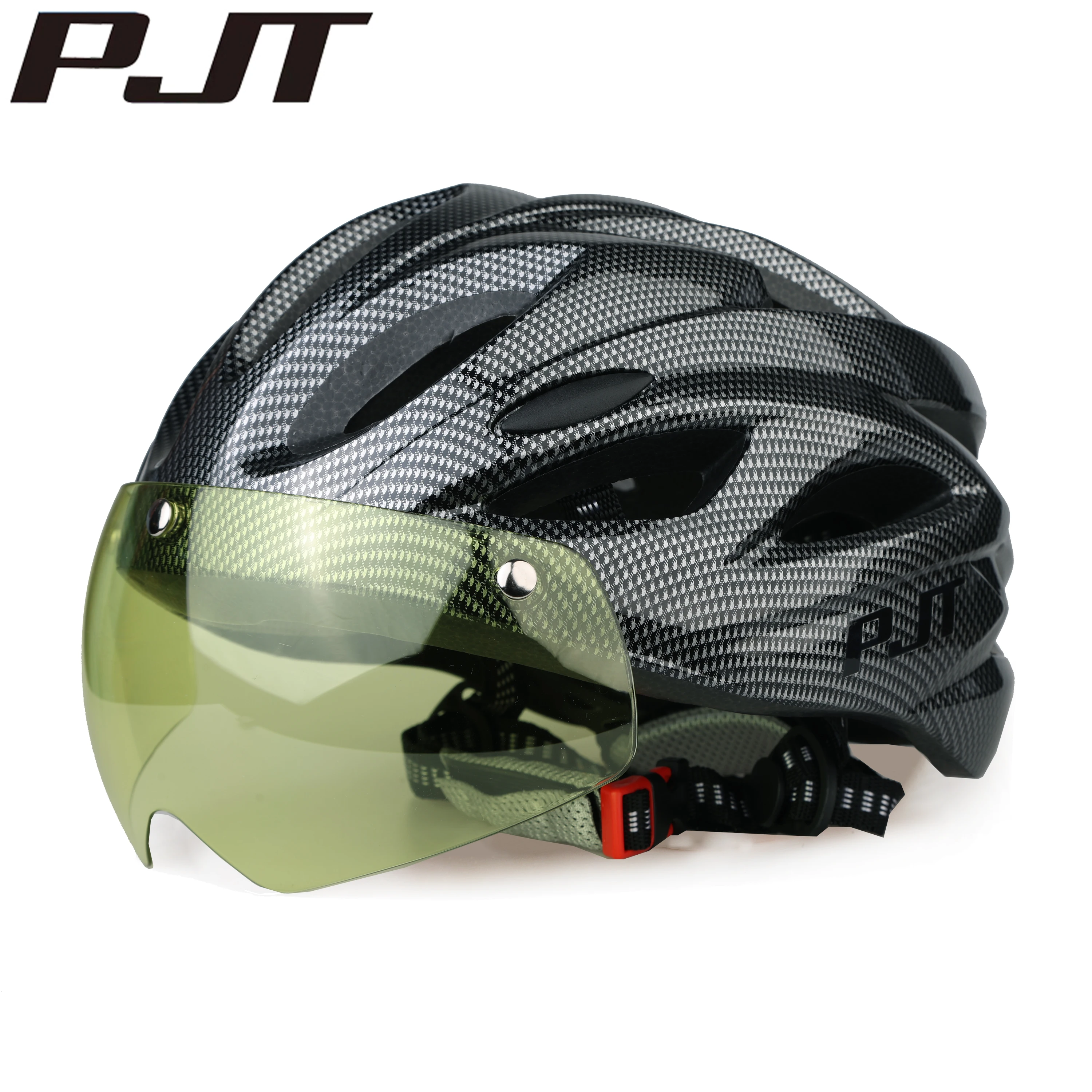 PJT Lightweight Breathable Bicycle Helmet With Magnetic Attraction Goggles Lens Bike Helmet Free Switching Adult Cycling Helmet image 3