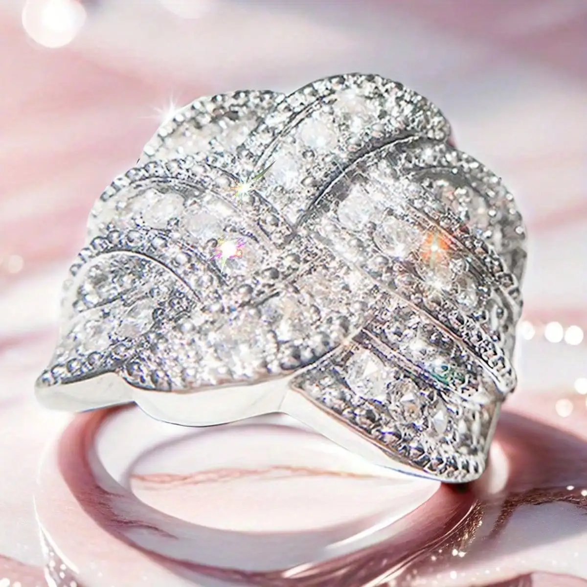 

Shiny Wide Reverse Hip Hop Ring, Round Synthetic Zirconia, Men's And Women's Wedding Engagement Promise Bridal Eternal Ring Anniversary Ring Birthday Stone Ring Women's Romantic Holiday Gift