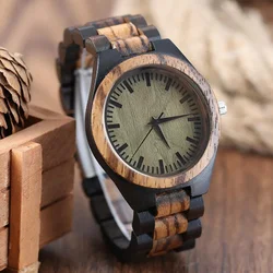 Watch Men Wood Personalised Wrist Watch For Men Luxury Timepieces Chronograph Wood Quartz Watches Box for Him Gifts Dropshipping