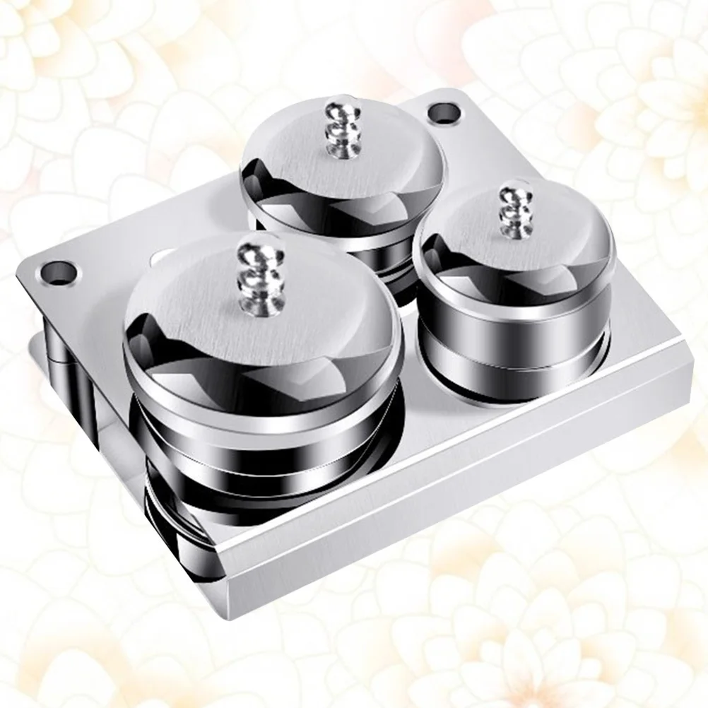 3Pcs Crystal Liquid Powder Container Stainless Steel Nail Art Cups for Acrylic Liquid and Powder Mixing Mini Nail Jars Salon