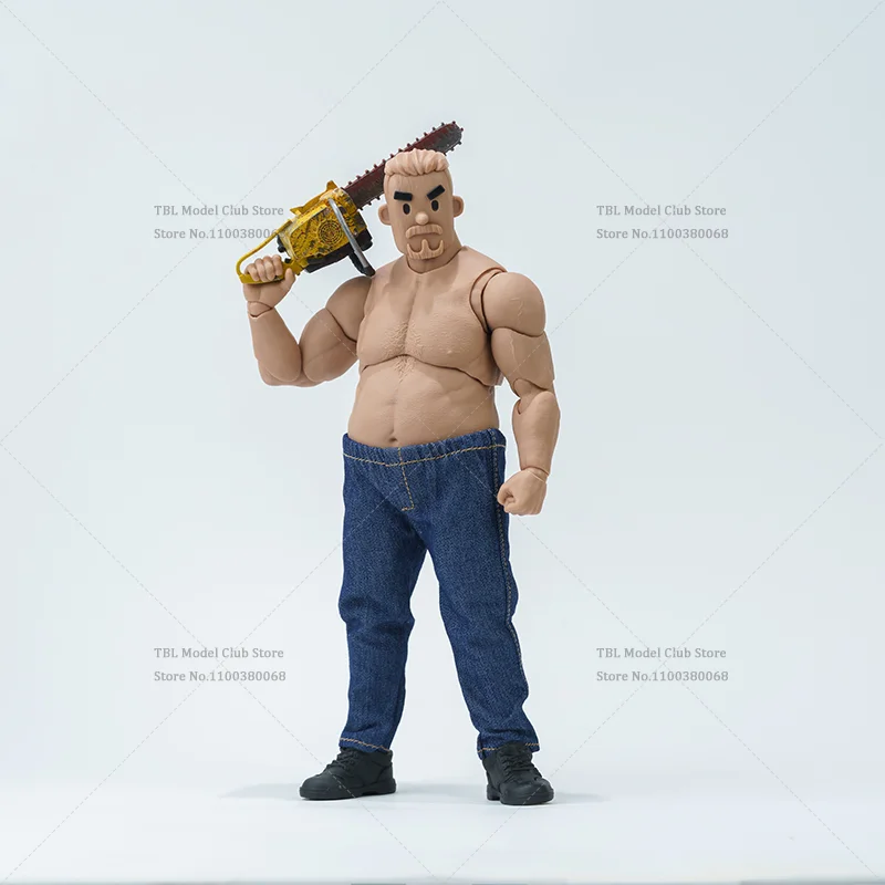 جينز بمقياس 1/12 1/10 مع حزام خصر مطاطي ملابس رجالية بدون أكمام من Vset للجسم السمين NT03 مقاس 6 بوصات لجندي الحركة #2