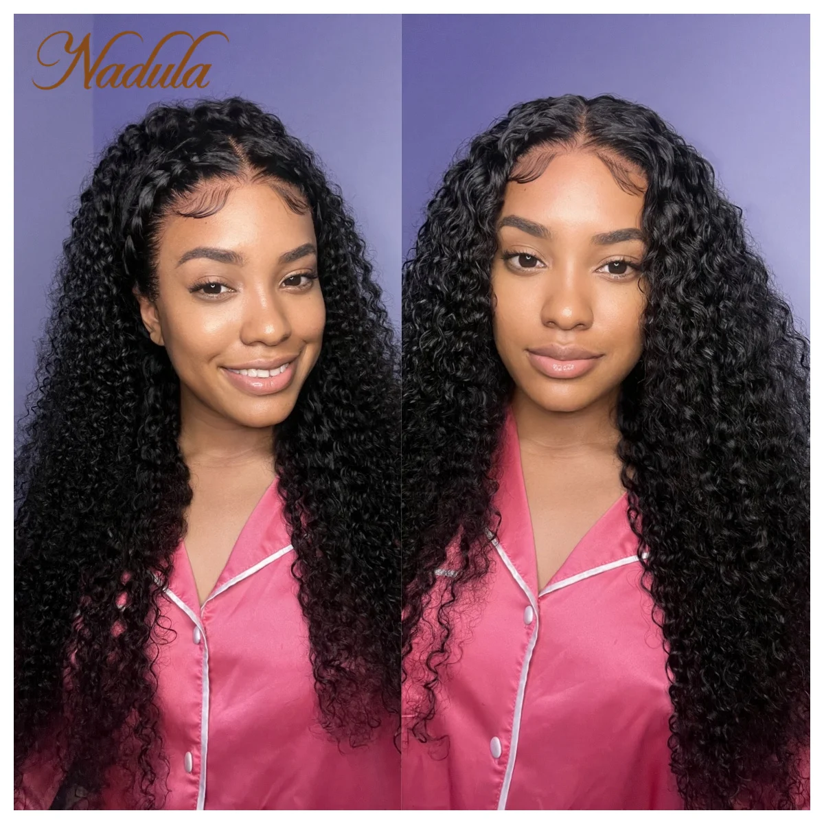 Ｎadula Hair 7x5 Pre Cut Lace Bye Bye Knots Wig Curly Hair With Baby Hair Deep Side Deep Part Invisible Knots Natural Hairline