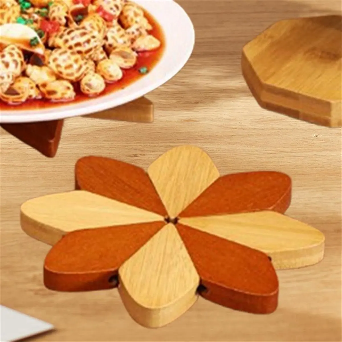 2025+ 5-Piece Table Mat Set with Windmill Design Coasters for Dining Table