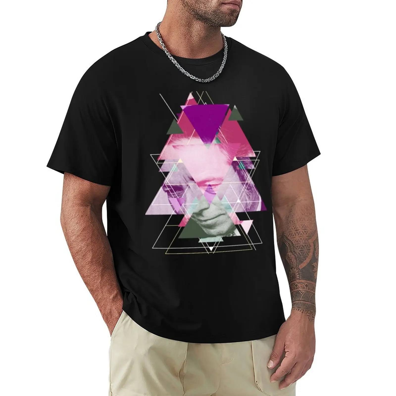 

Alan Watts Geometric Tri T-Shirt anime shirt animal prinfor boys football t shirt cute tops plus size men clothing