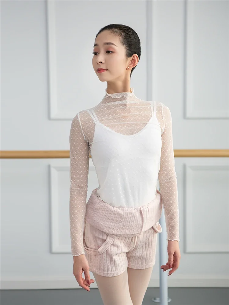 New Knitting Dance Sweater In Autumn and Winter Jumpsuit Top Ballet Overall Training Coat Jumpsuits