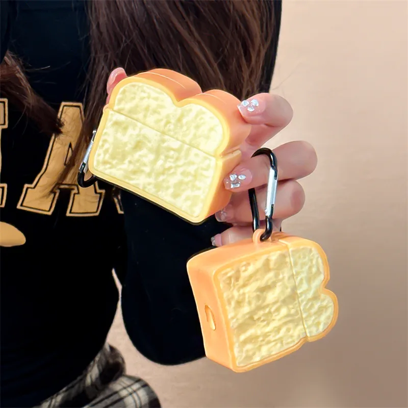 

Personalized Toast Bread for Airpods 1 2 3 Pro Trendy Classic Case Smooth Headphone Universal Bluetooth Wireless Airpod Cover