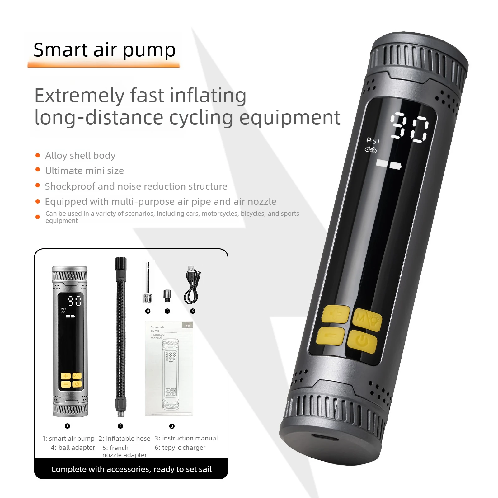 enlee-en005-mini-wireless-tire-inflator-120psi-digital-smart-air-pump-type-c-rechargeable-for-bicycle-motorcycle-car-basketball