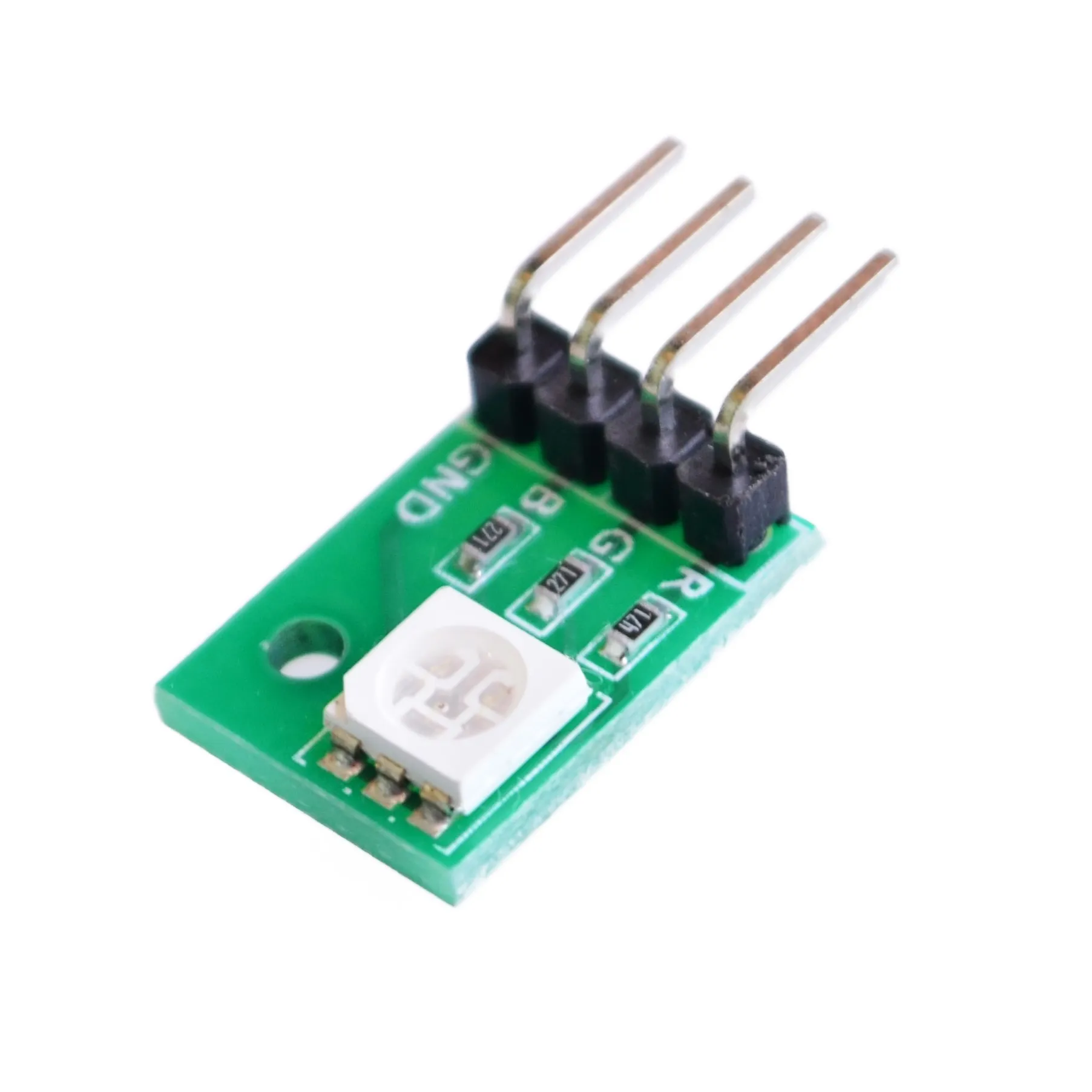 1 conjunto de módulo RGB Módulo LED Módulo LED colorido Placa verde LED de três cores com fio