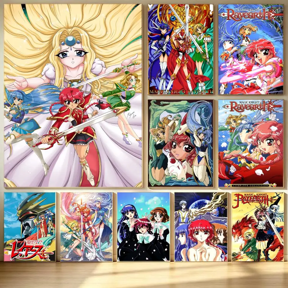 Anime Magic Knight Rayearth Poster Poster HD Printing Soothing And Cream Style Home Decor For The Living Room Cafes Gift Giving