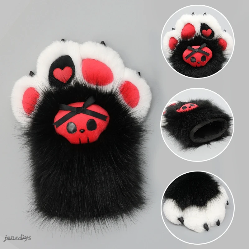 

Furry Claw Gloves Cosplay Animal Comic-con Props Fursuit Dog Claw Fashion Woman Man Creative Sweet Cool Role Play Halloween