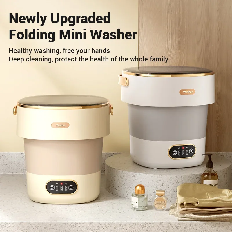 Lavadora plegable portátil de 13L con secador giratorio para calcetines, ropa interior, bragas, lavadora doméstica de gran capacidad