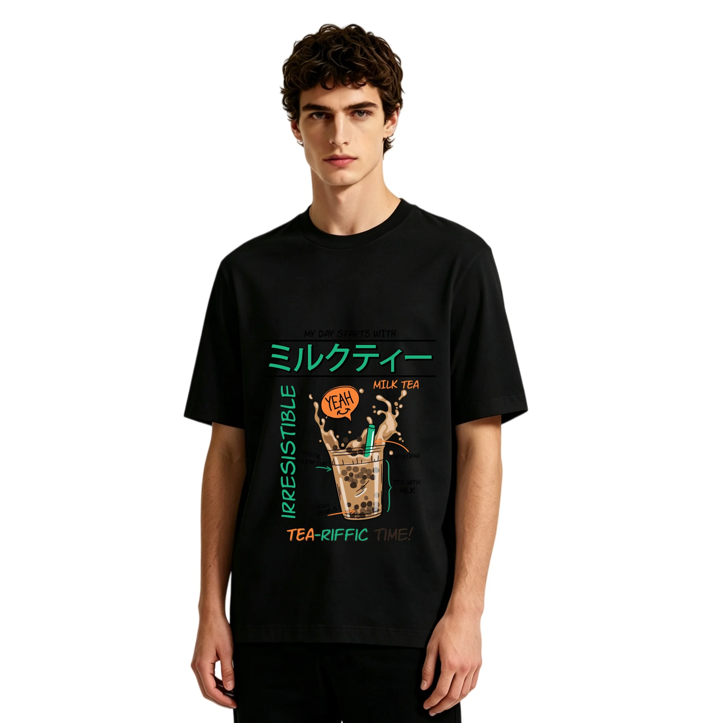T-shirt homme col rond décontracté à manches courtes, motif artistique nature vintage, nouvelle collection 2026