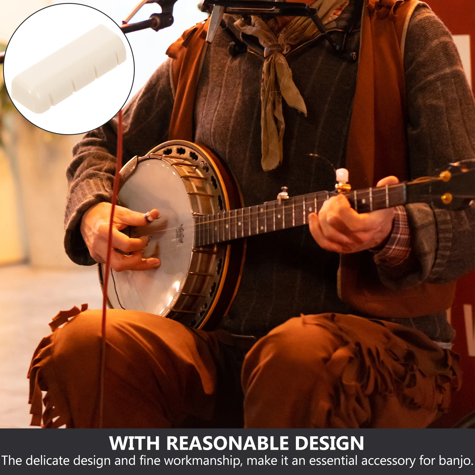 

20pcs Banjo String Nuts Synthetic Resin Noise Reduction Tone Enhancement Replacement Bridge Saddle For Banjo Accessories Music