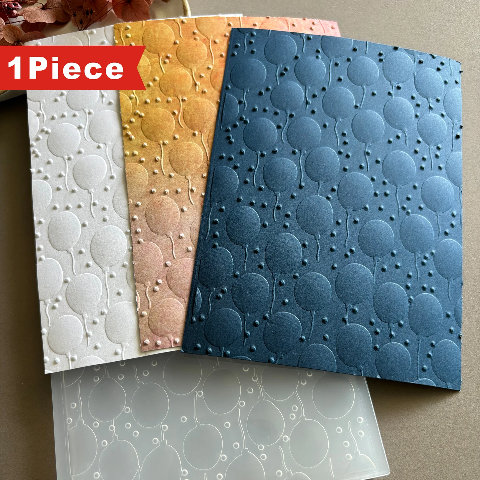 Flower embossed plastic 3D folder for DIY card making and scrapbook - 