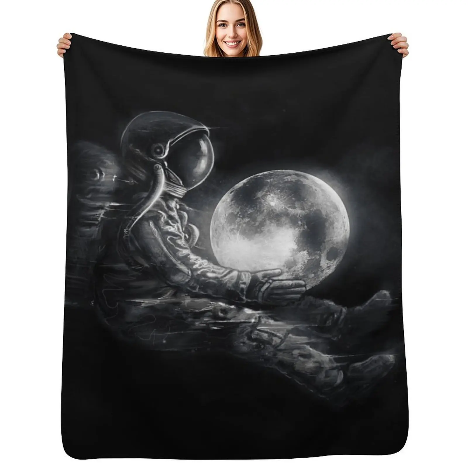 

Moon Play Throw Blanket Compact Warm Blanket for Car Road Trip