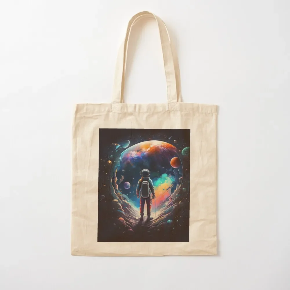 Galactic Adventure Astronaut Spaceman Planetary Exploration Tote Bag bags for women Fabric bag Eco bag