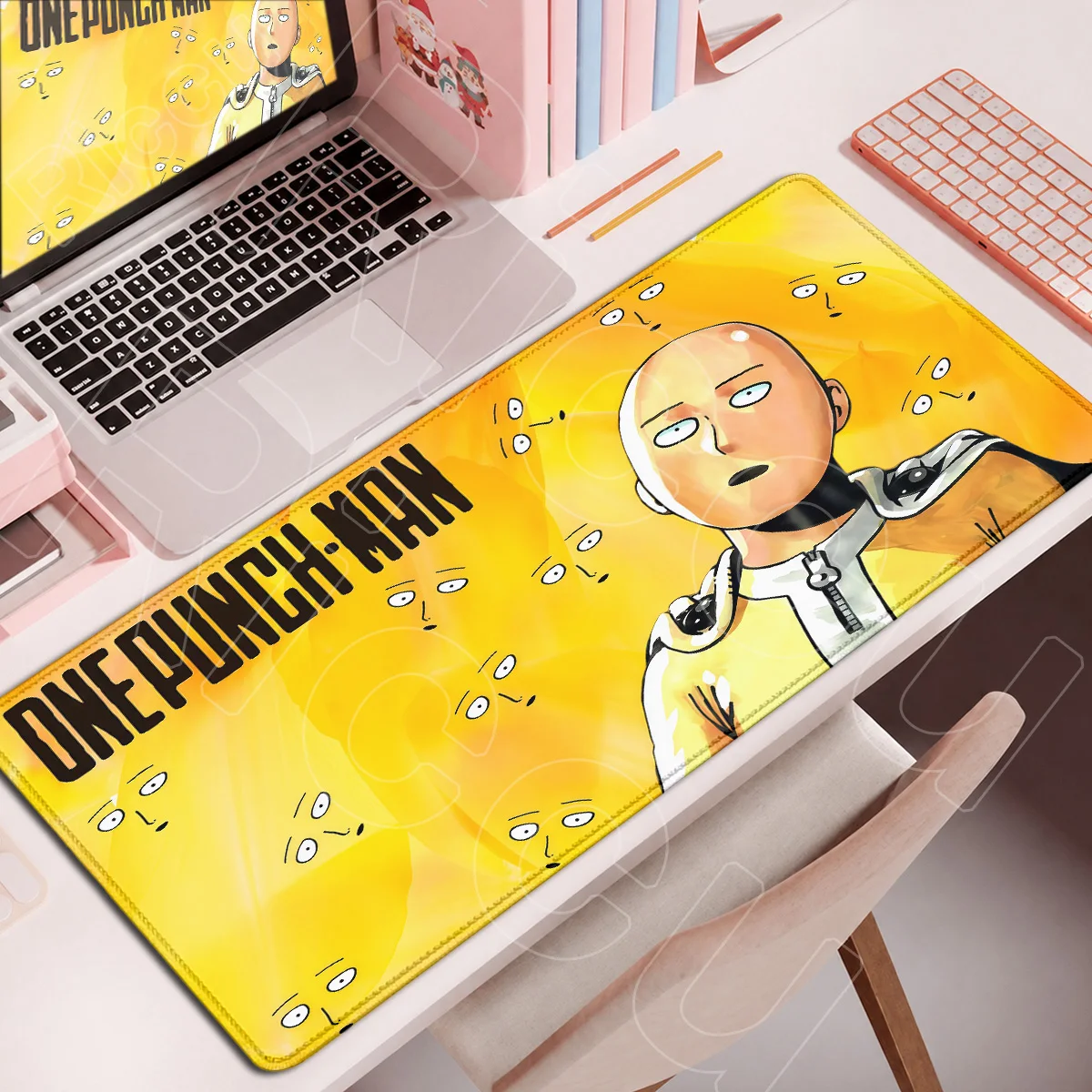 Large PC Gaming Accessories Laptop Anime Desktop Carpet ONE PUNCH-MAN Non-slip E-sport Mouse Pad Computer Keyboard Mat 900x400mm