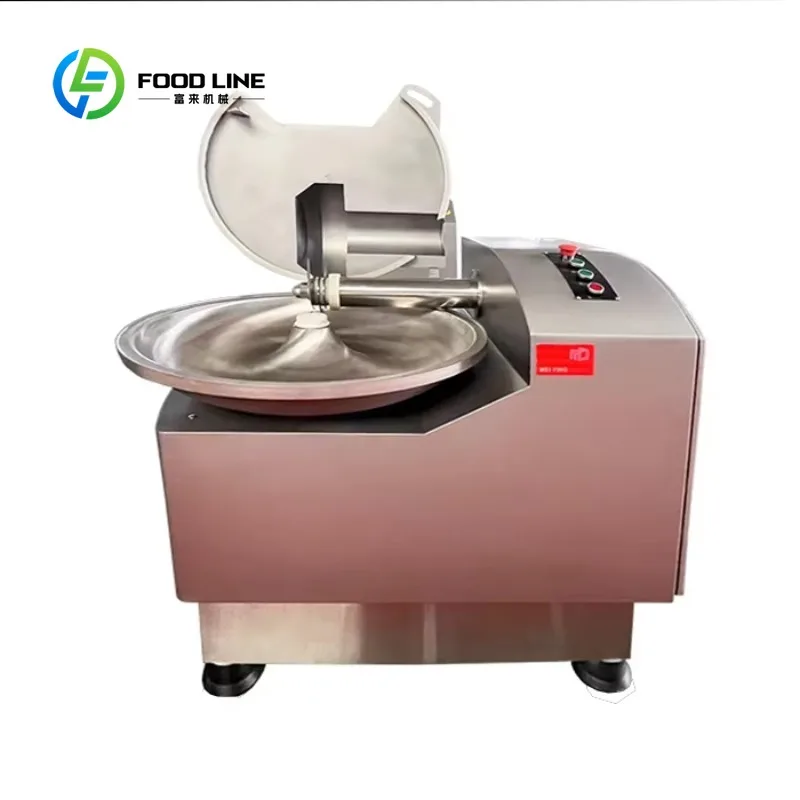 customized food cutter bowl mixer 40L 304 stainless steel high low speed machine 160-300kg/h for meat vegetable batch processing