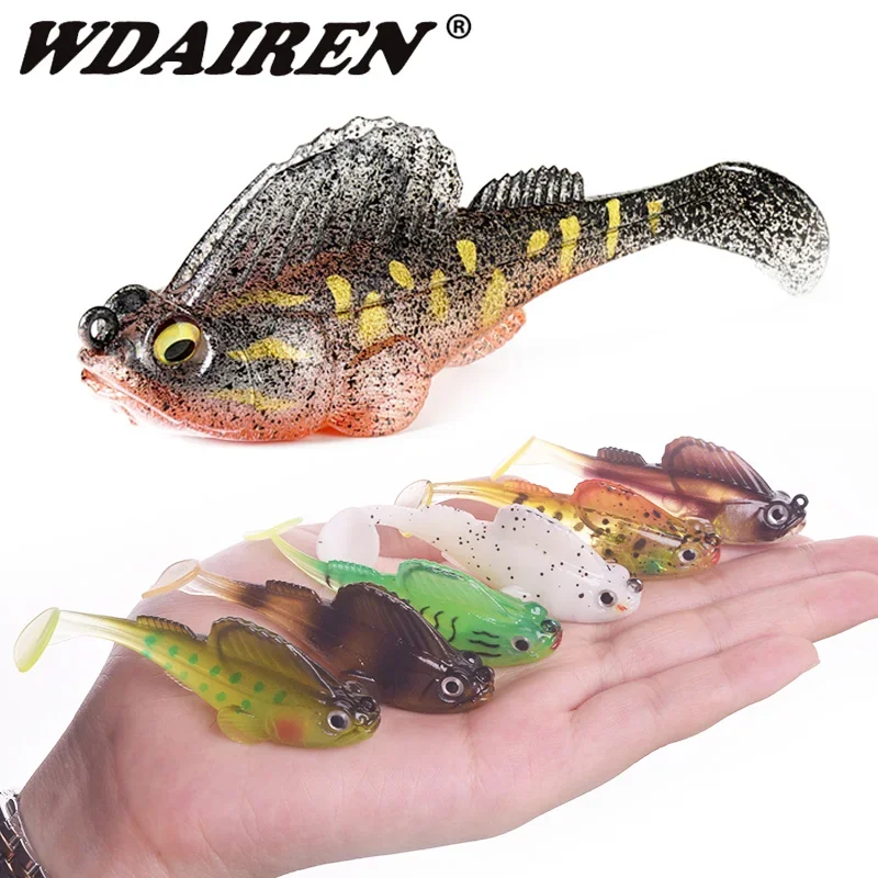 1 Pc Silicone Wobblers Soft Bait 12g 22g Jig Lead Hooks Dark Sleeper Fishing Lure Artificial Tail Swimbaits for Pike Bass Trout