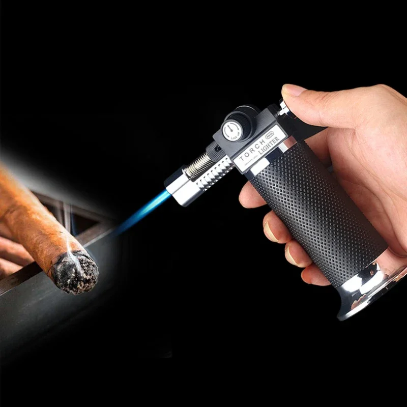 

New Direct Flush Welding Gun Double Flame Adjustable High Pressure Spray Gun Windproof Open Flame Cigarette Lighters & Smoking