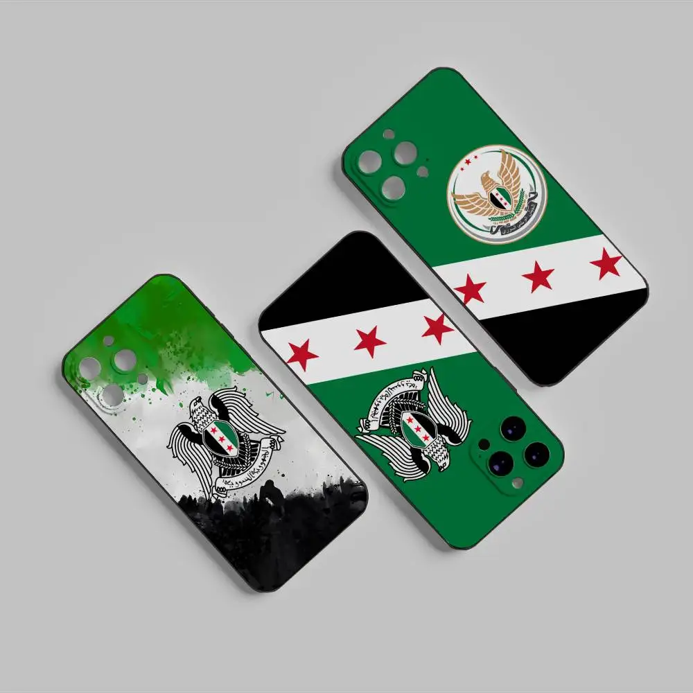 

Syrian Revolution Flag Phone Case For iPhone 17 16 16e Plus Pro MAX15 14 13 12 11 xr 7 8 6 se XSmax Soft black case