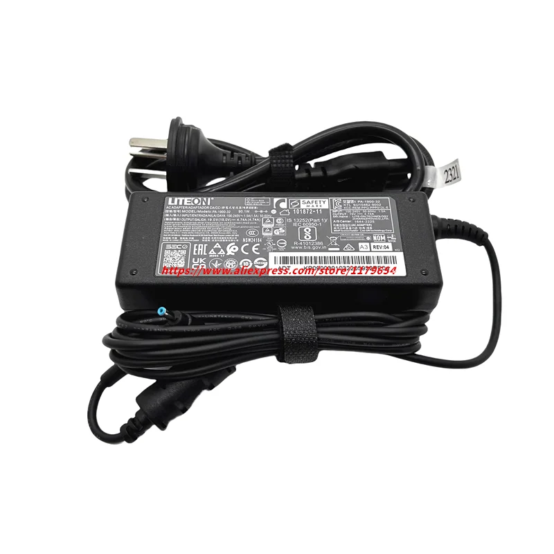 Genuine OEM LITEON 19V 4.74A PA-1900-32 90W Laptop Charger Adaptor For Acer ConceptD 5 CN515-51-72FX 3.0*1.1mm AC Adapter
