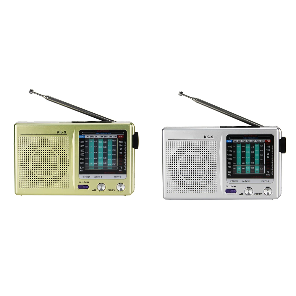 AM/FM/SW Radio Battery Powered Radio Telescopic Antenna Mono Radio with Built-in Speaker Multi-Function for Emergency Use