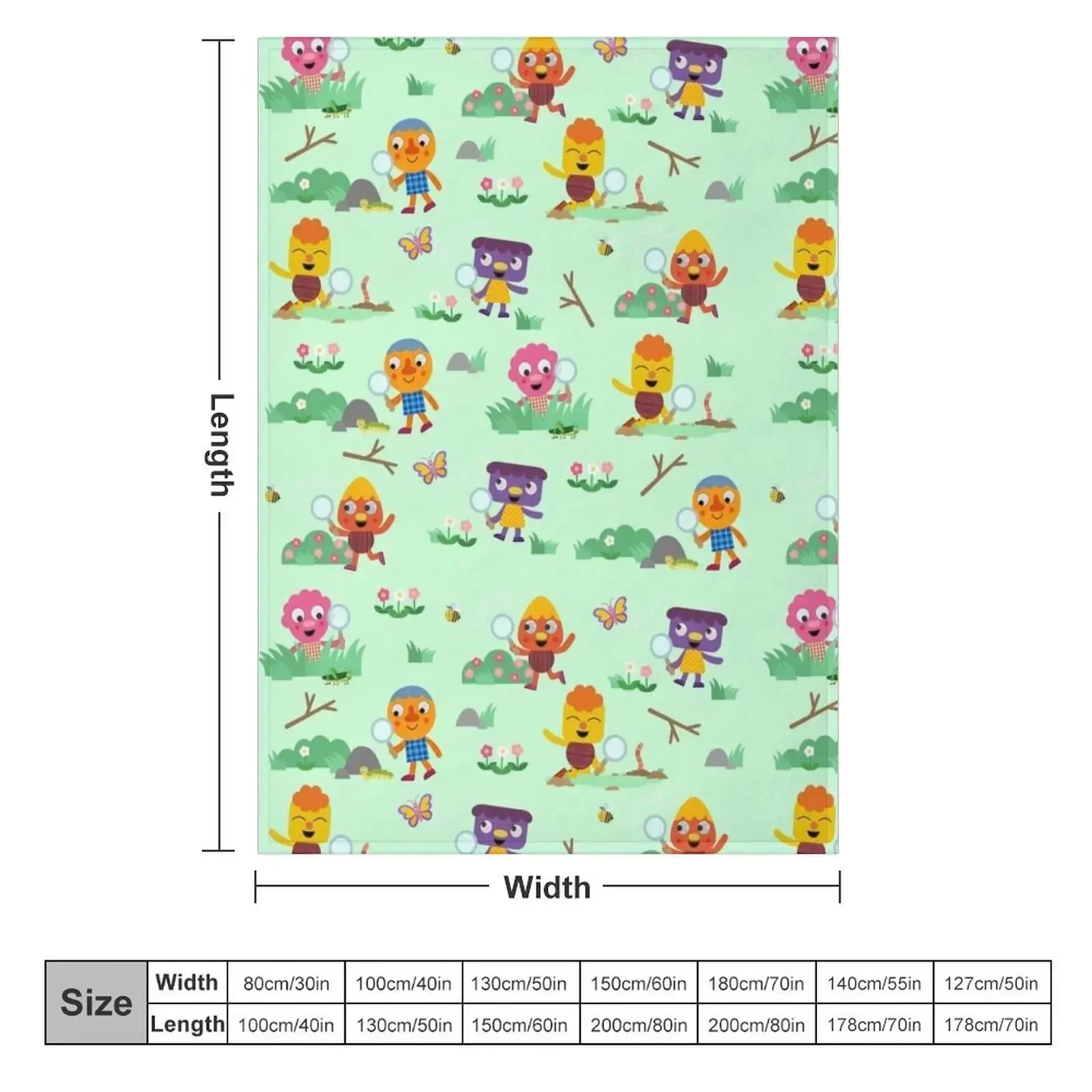 Noodle & Pals Pattern 02 Throw Blanket Hairy warm for winter Sofas Soft Beds Fashion Sofas For Sofa Thin Blankets
