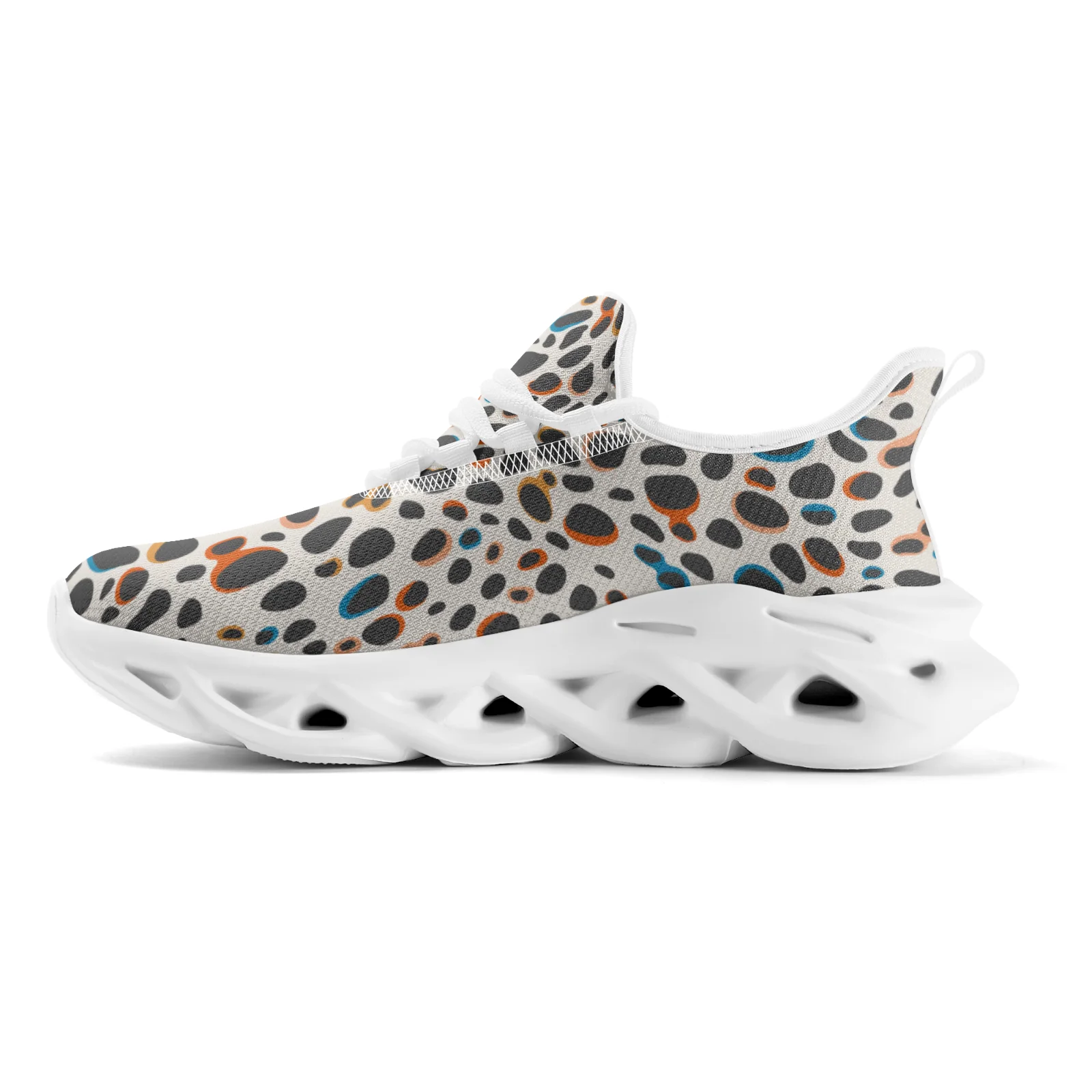 

Floral Stone Prints Casual Sneakers for Mens Womens Lightweight Walking Running Shoes Mesh Lace Up Footwear Size EU36-48