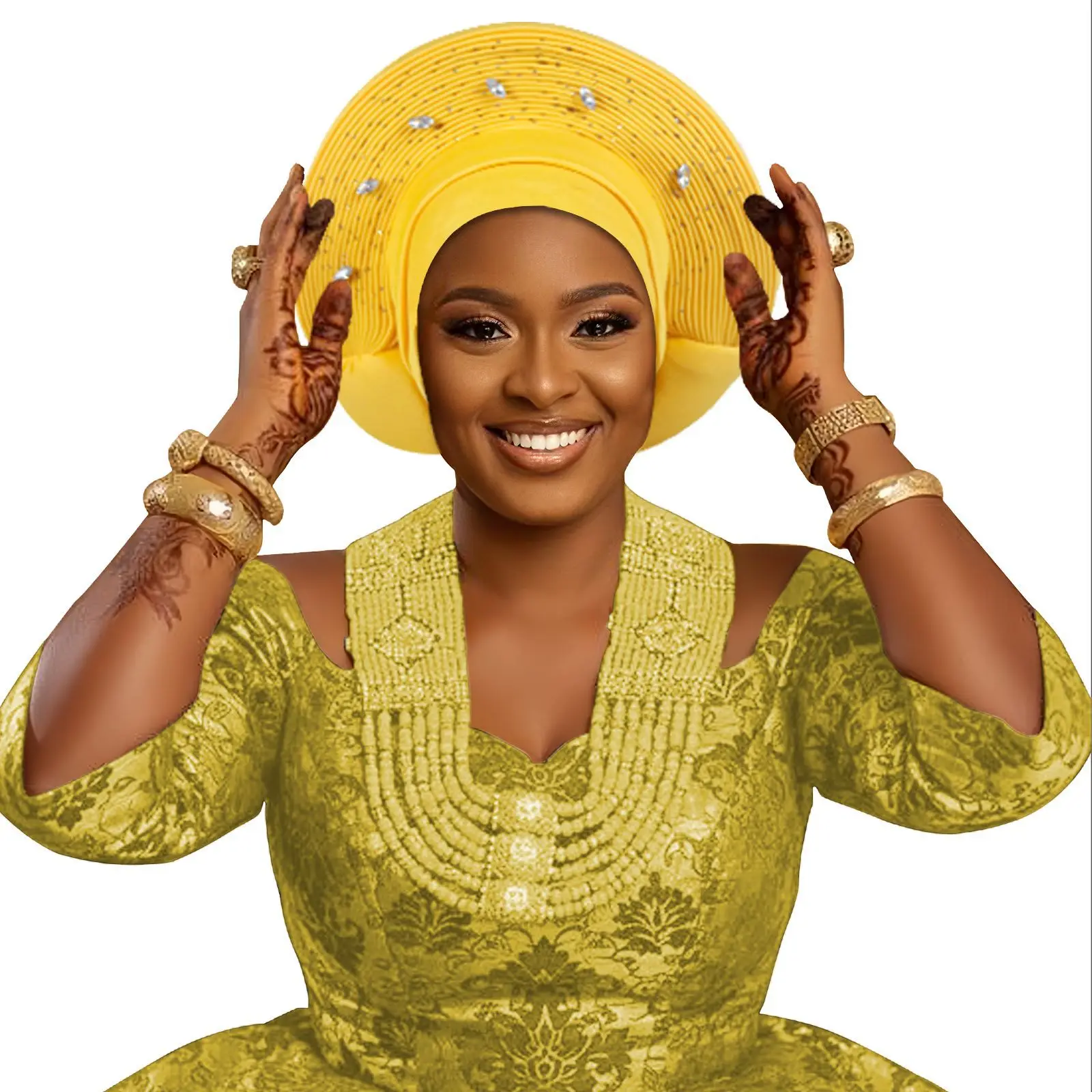 

Already Made African Headtie Women Turban Cap Female Head Wraps Nigeria Wedding Auto Geles Party Headwear Hat Bonnet Hijab Scarf