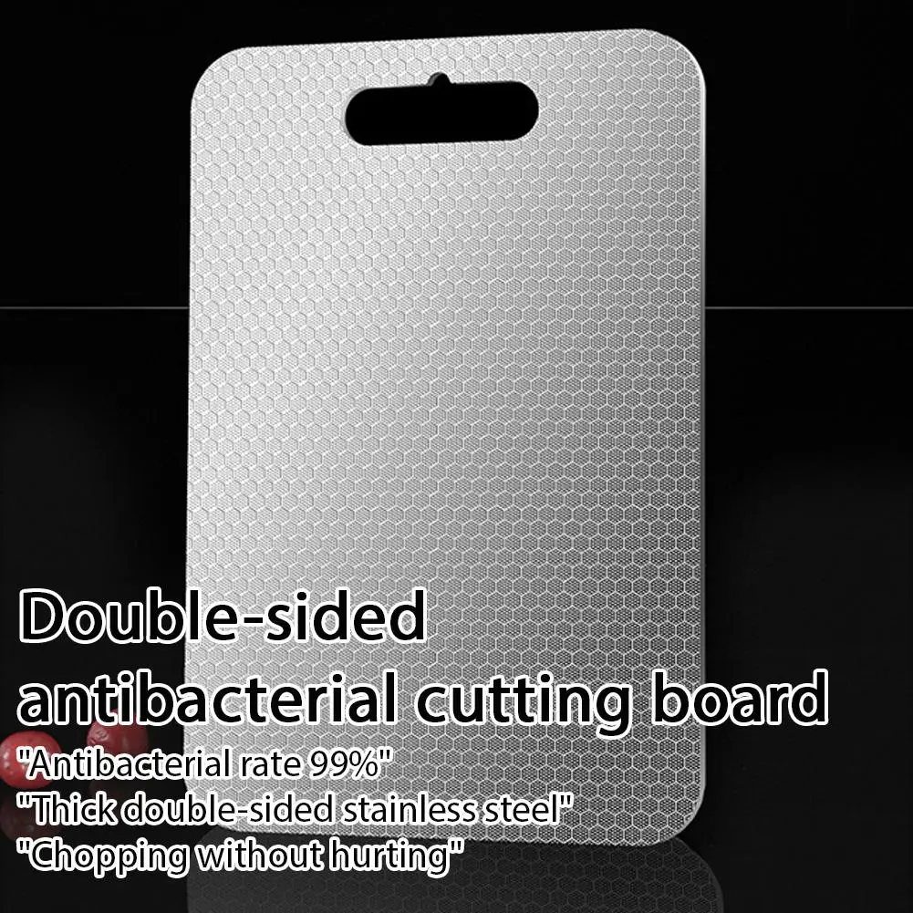 لوح تقطيع سميك مضاد للبكتيريا على شكل قرص العسل من الفولاذ المقاوم للصدأ، لوح تقطيع للفواكه والخضروات في المطبخ