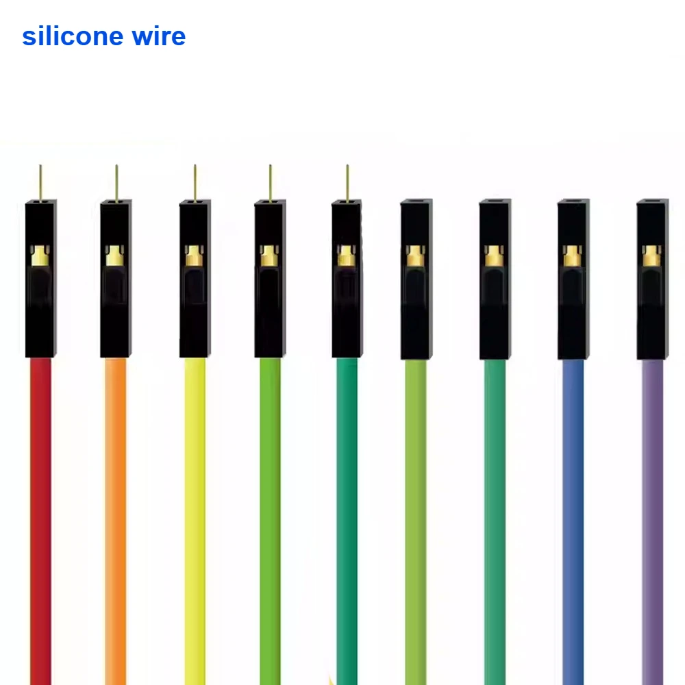 100pcs Soft Silicon dubang Cable For Arduino 10/20/30cm 2.54mm Pitch Male Female Jumper Wire 26AWG Gold Plate