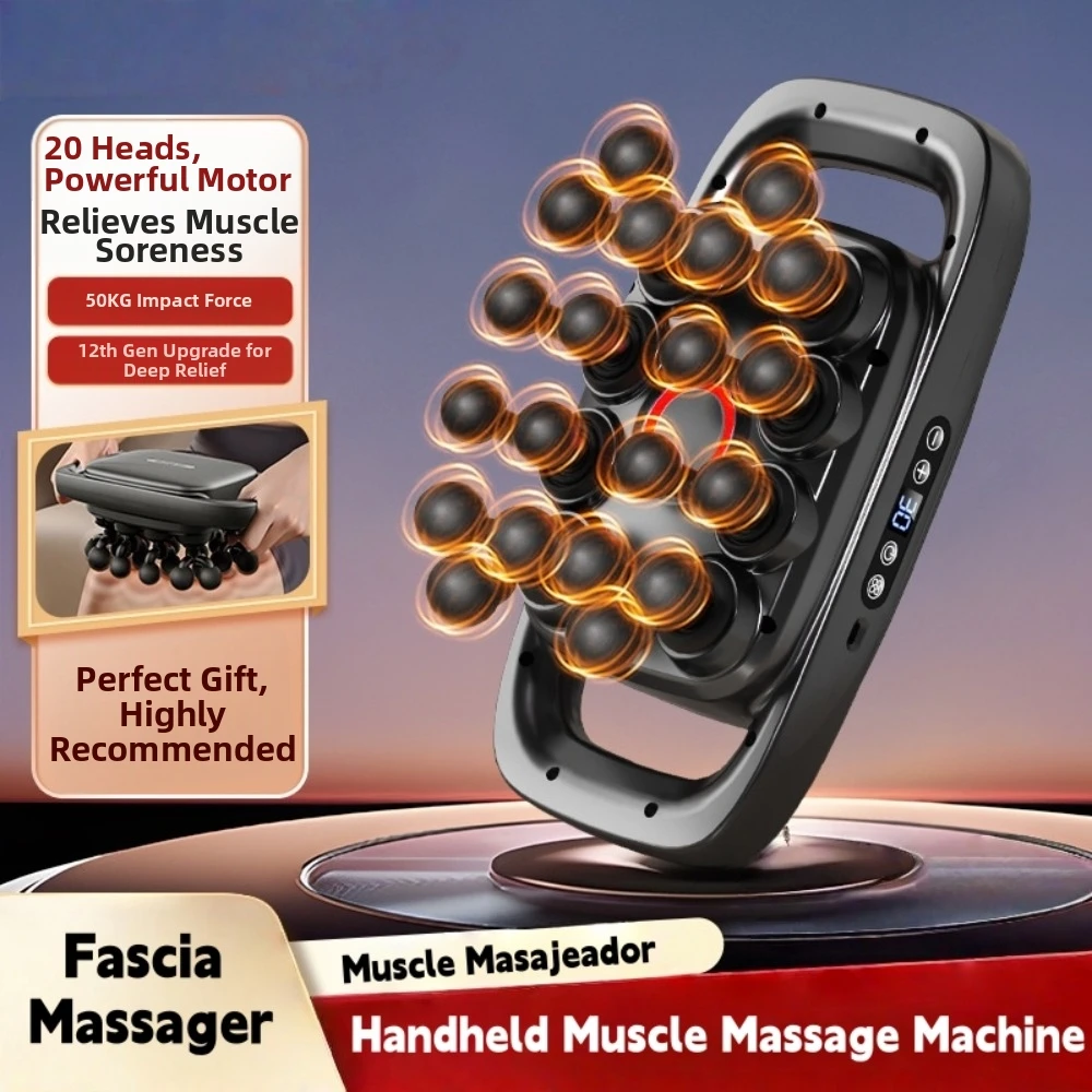 8/16/22-Head Fascia Massager Electric Deeply Relieves Deep Tissue Massage Device Fitness and Relaxation High-Frequency Vibration