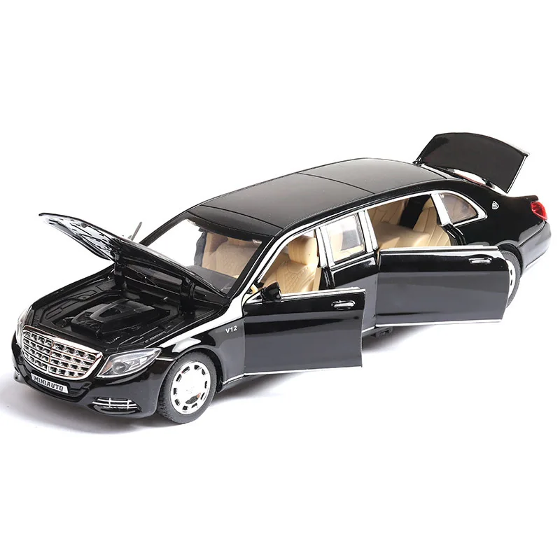 

1:32 S650 Toys Miniature Cars Diecast Model 6 Doors Opened with Sound Light Pull Back Vehices for Friend's Gifts