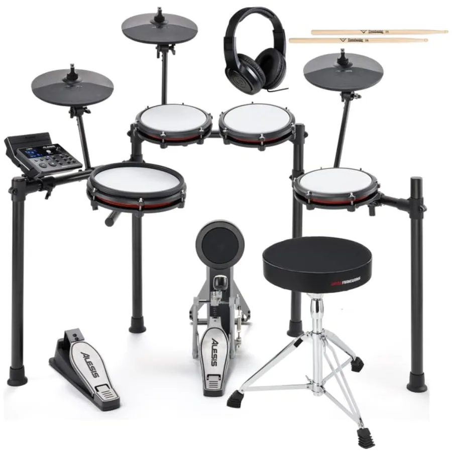 

Электронная ударная установка Alesis Nitro Max Mesh с сетчатыми пэдами черного цвета для реалистичного ощущения и улучшенного качества звука