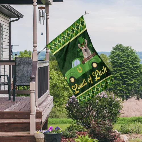 Corgi Patrick's Day garden flag , Dog Spring Irish Day Flag, Patrick dog flag LLK ZZU WWL IIC