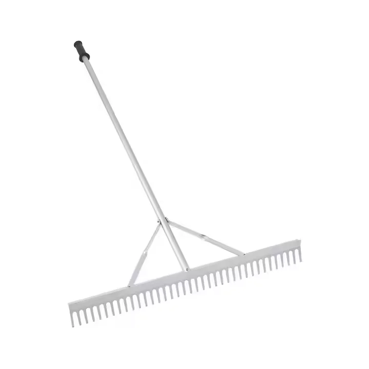 36-Inch Extra Wide Aluminum Landscape Rake Removable Aluminum Garden Leaf Rake