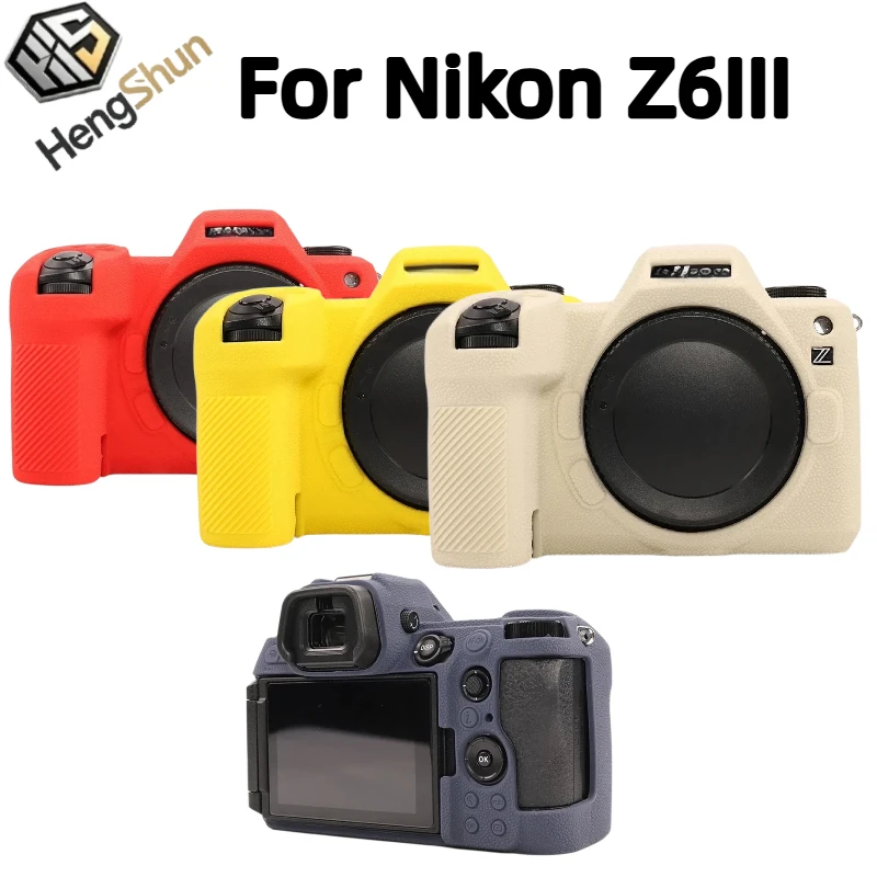 For Nikon Z6III Camera Body Silicone Cover Shock‑Absorbing Anti‑Fingerprint Protector Shell With 1PCS  Free Tempered Glass Gift