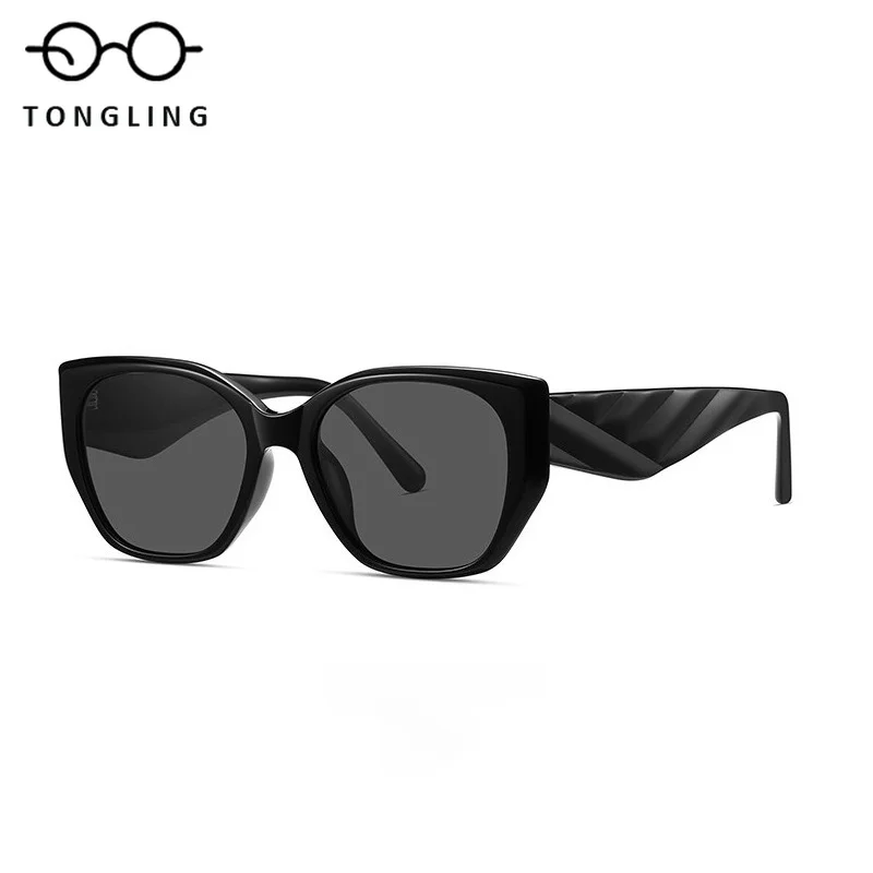 2026 New Men Handcrafted Large Frame Acetate UV400 Sunglasses Retro Women Modern CatEye Fashion Irregular Square Unique Eyewear