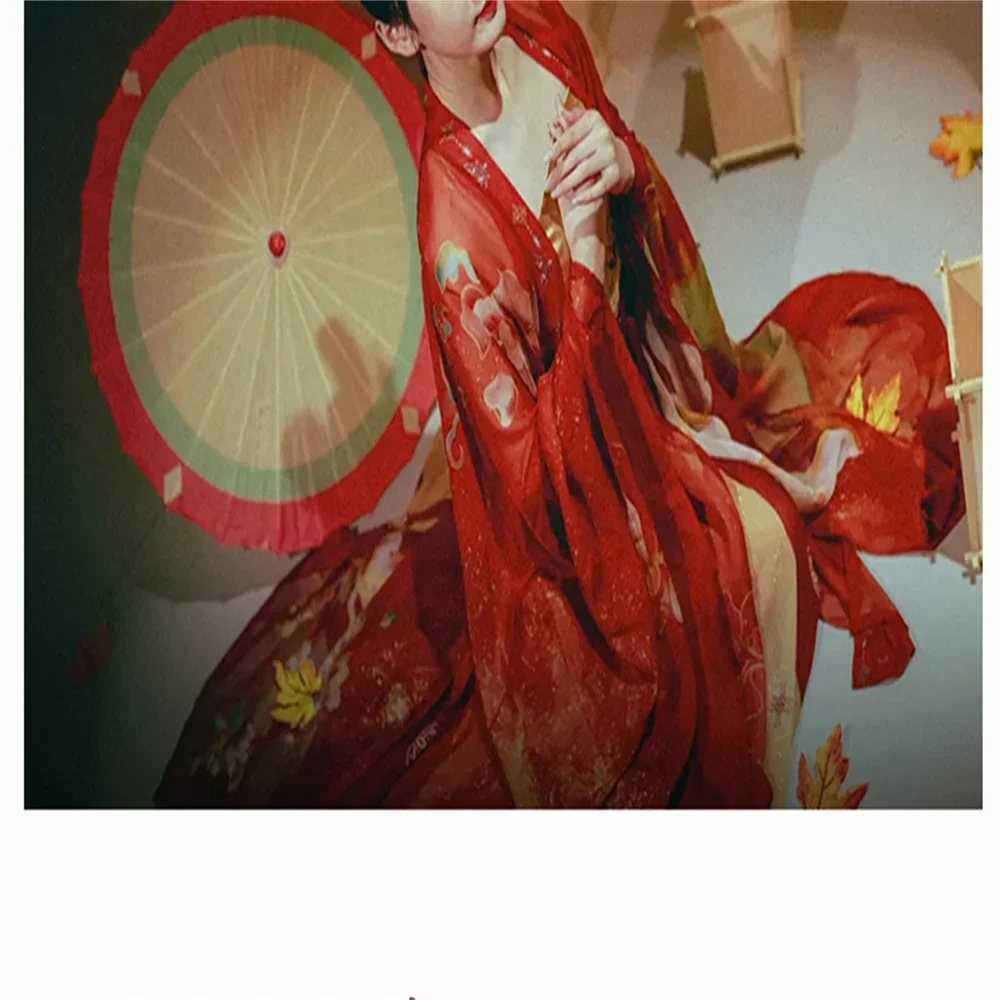 Chinese Style Oil Paper Umbrella for Women Hanfu Qipao Show Anime Classic Dance Photo UV Parasol Decoration Craft  Cosplay 82cm