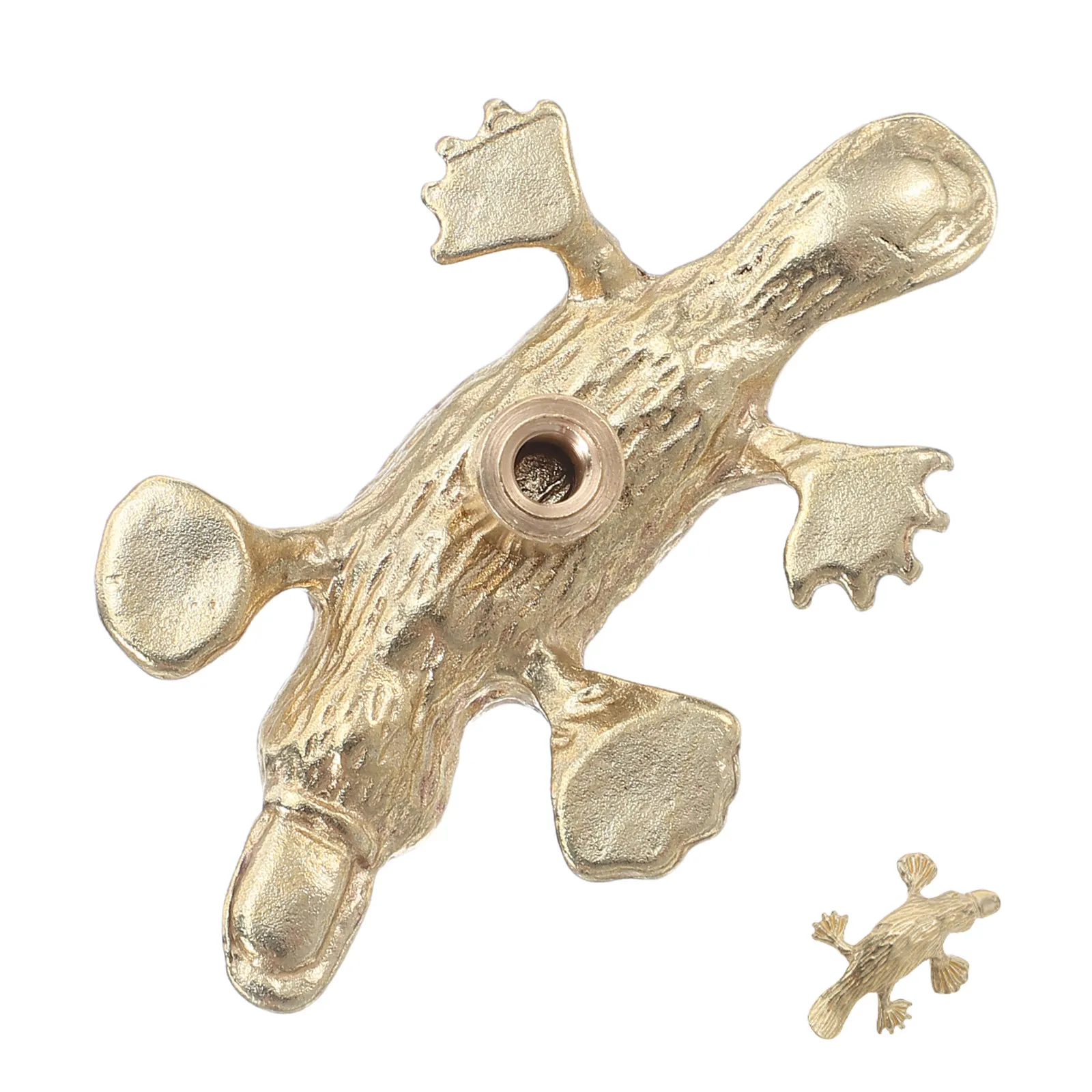 Brushed Gold Duckbill Cabinet Knob Animal Drawer Pull Single Hole Vintage Hardware for Kitchen Dresser Cupboard Wardrobe