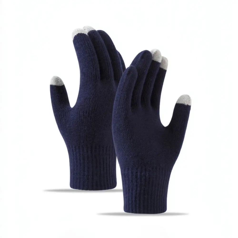 Winter Warm Touch Screen Gloves Knit Thermal Mittens Windproof For Men Women Outdoor Sports Cycling Skiing Daily Commuting