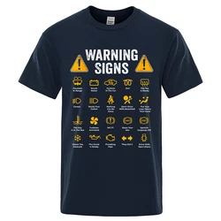 Driving Warning Signs 101 Auto Mechanic Gift Driver Funny Print T-Shirt Fashion Casual Big size T Shirt Cotton Mens Tops Tees