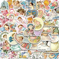 50PCS VINTAGE Cartoon Stickers Aesthetic Decorative Laptop Scrapbook Phone Waterproof Luggage Wall Bottles Graffiti Sticker