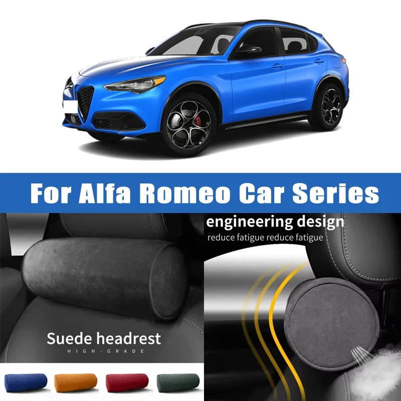 

Top Quality Car Headrest Neck Support Seat Soft Neck Pillow Breathable For Alfa Romeo Giulia Stelvio 4C Giulietta Tonale 156 159