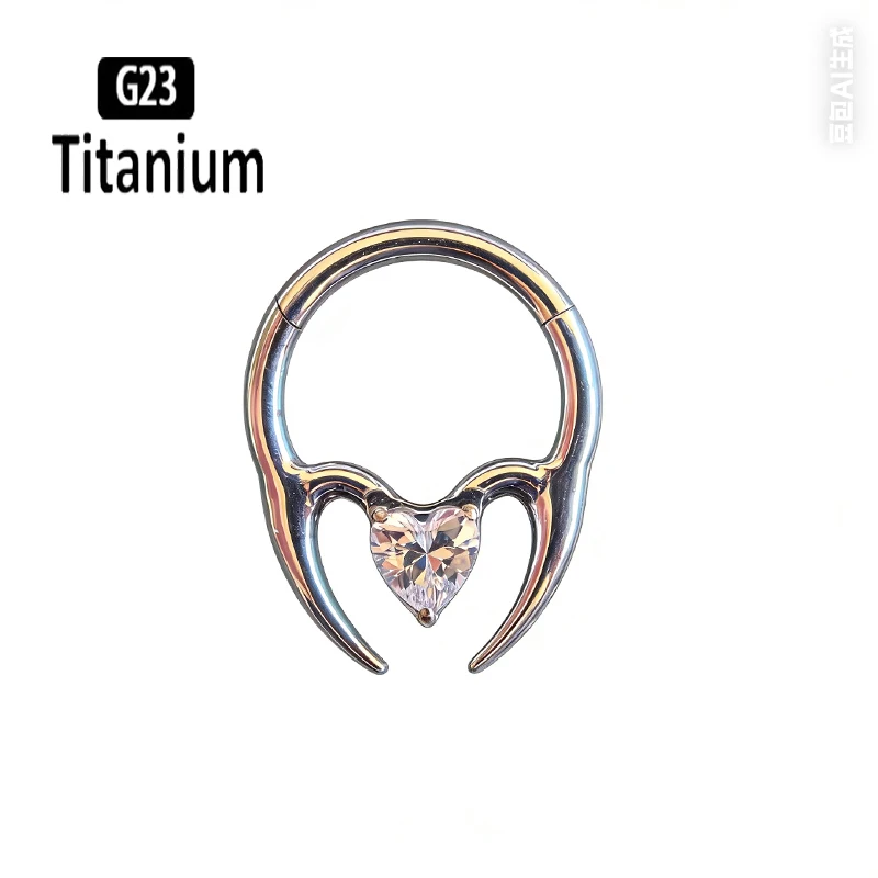 ASTM F136 Titanium Piercing Earrings Nose Ring Septum Hoop Hight Segment Ring Open Small Clicker Piercing Lip Rings Body Jewelry