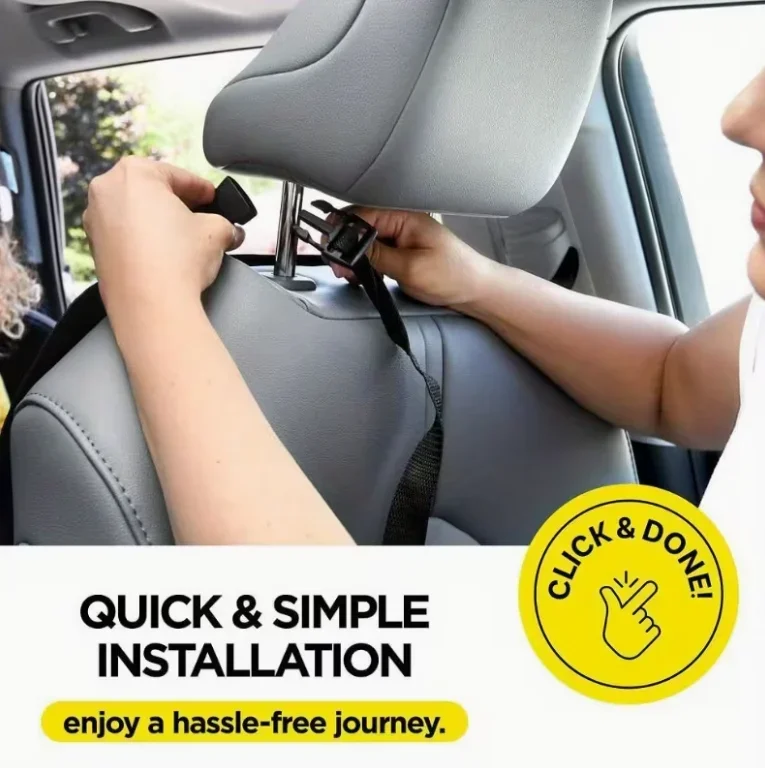 واقي خلفي لمقعد السيارة مع جيب شبكي - سهل التنظيف، مناسب للمركبات المختلفة، منظم الوجبات الخفيفة والألعاب المثالي #5