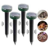 Ultrasonic Solar Power Animals Waterproof Repellent for Outdoor Pest Rodent Gopher Deterrent Vole Snake Chaser